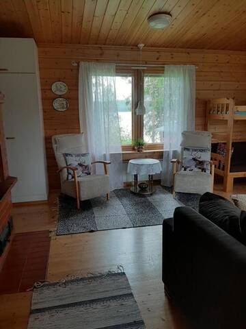 Фото номера Коттедж с 1 спальней Дома для отпуска Puolukkamaan Pirtit Cottages г. Lampsijärvi 14